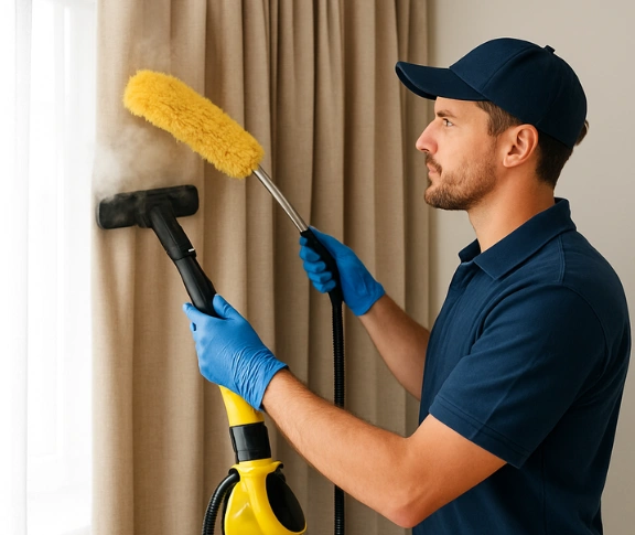 Trusted residential curtain cleaning technician Matty Curtain Cleaning nundah QLD