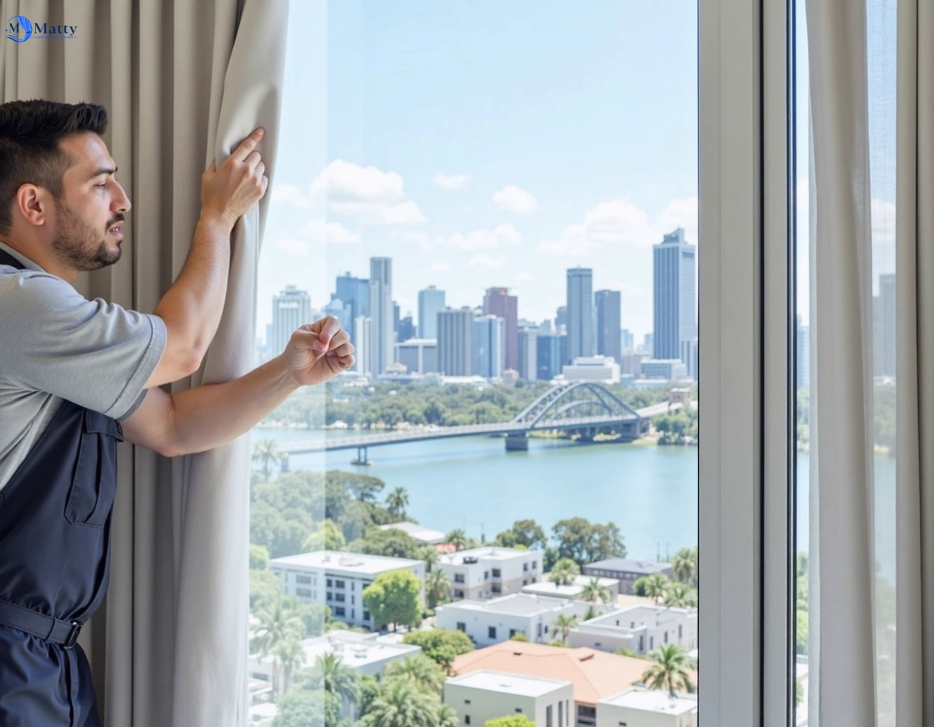 Professional curtain steam cleaning service nundah QLD by Matty Curtain Cleaning